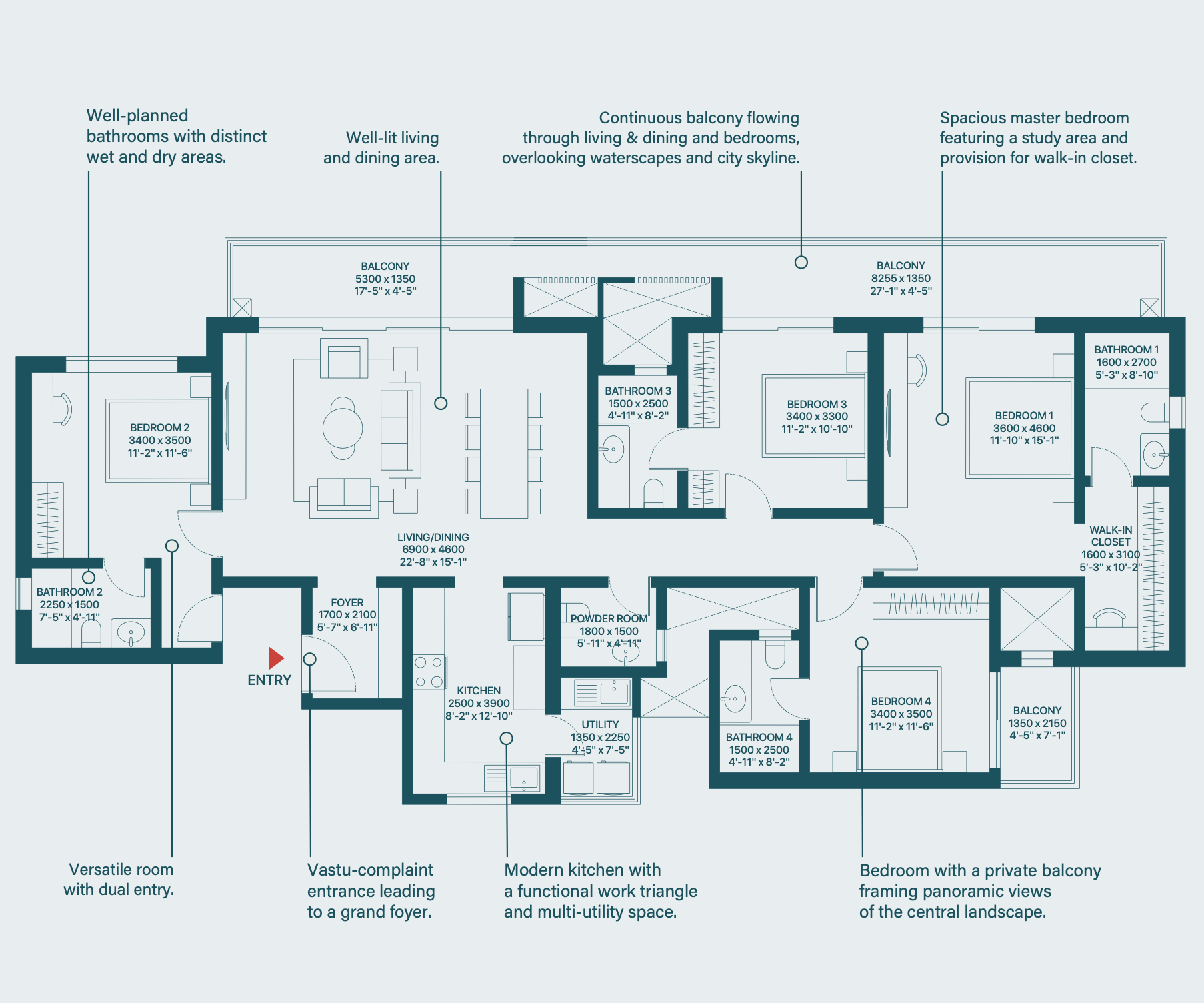 Tower 4 2714.37 sq. ft.